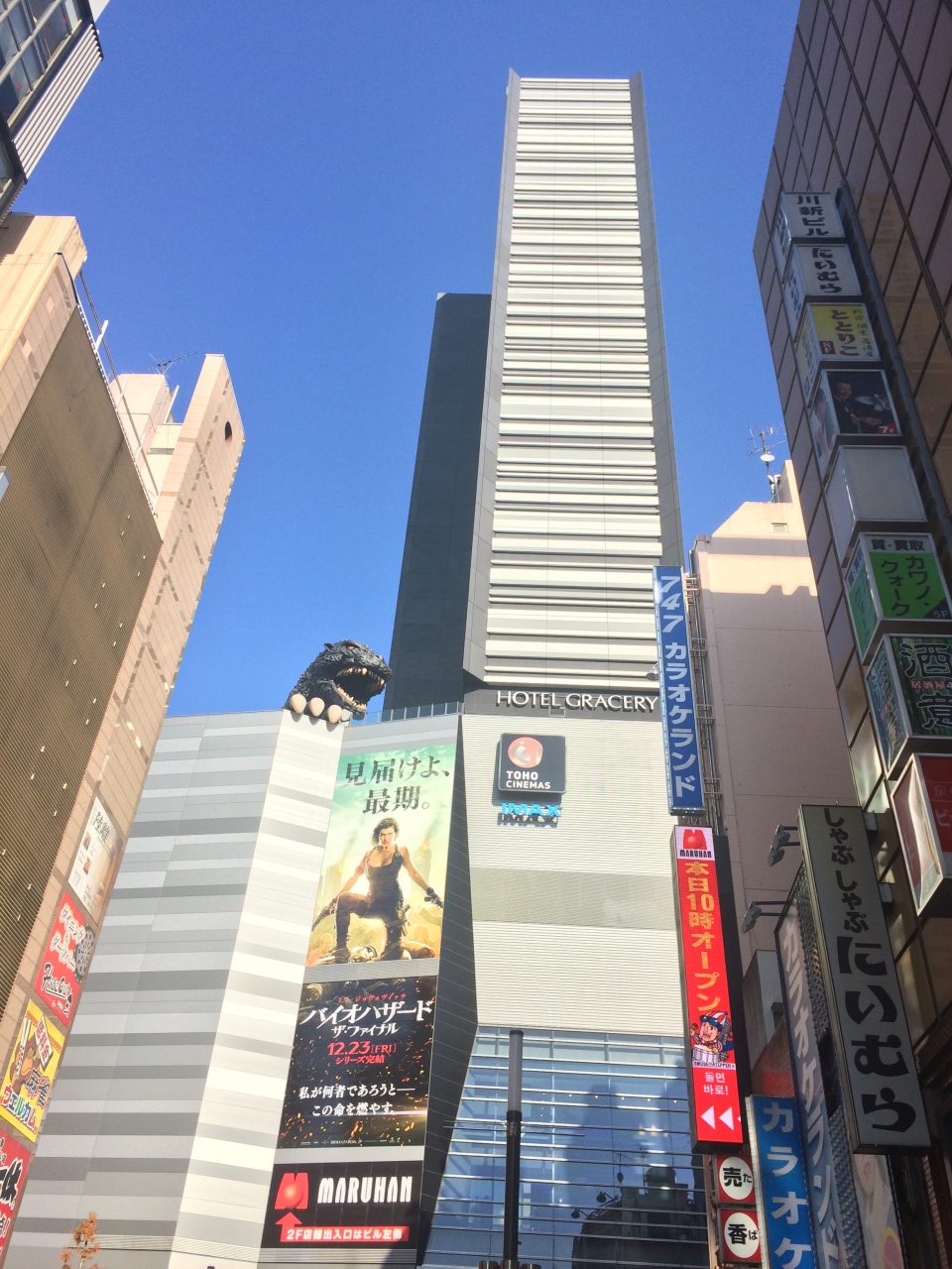 新宿東宝ビルと歌舞伎町の街並み2の写真