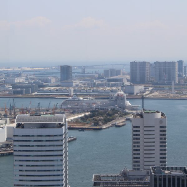 展望台から見た東京湾岸の風景の写真