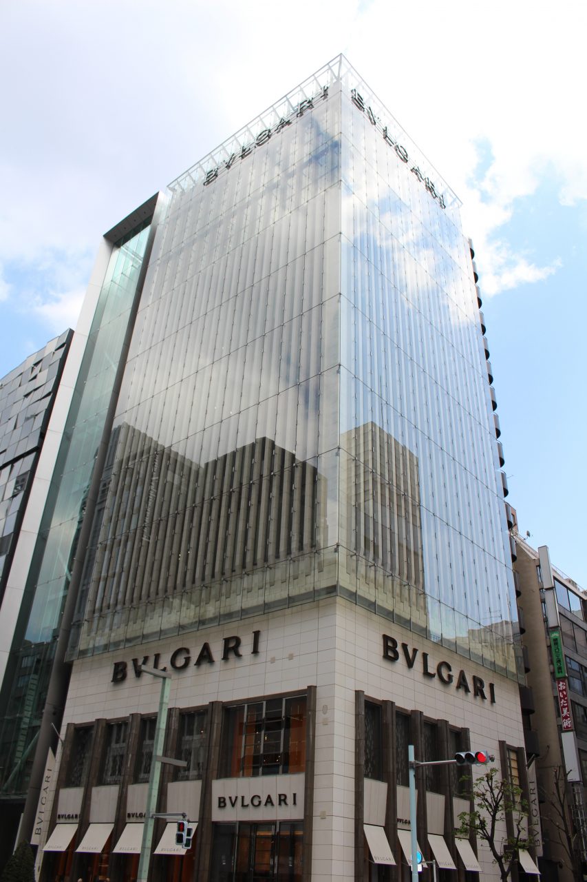 銀座のBVLGARI(ブルガリ)の路面店の写真